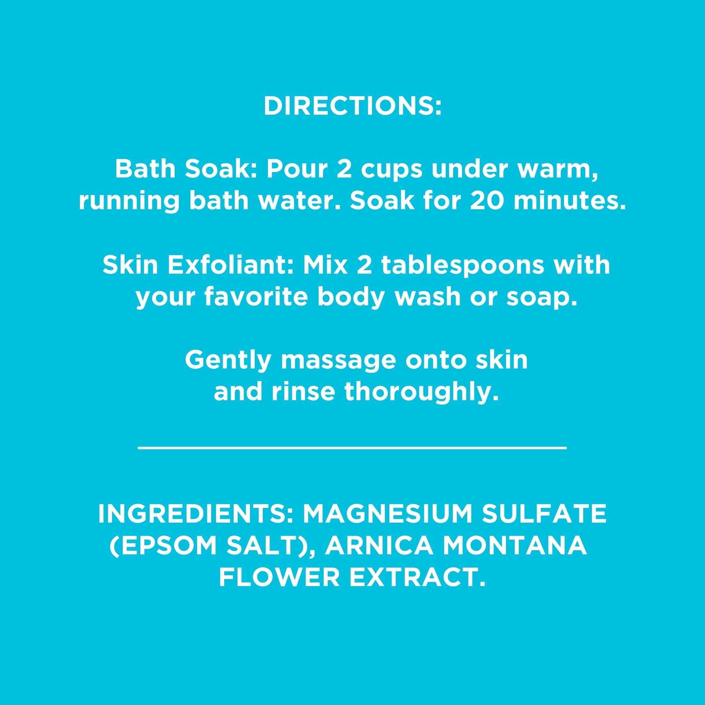 Equate Epsom Salt Bath Soak with Arnica, 3 lb – Muscle & Foot Soak for Relief & Recovery