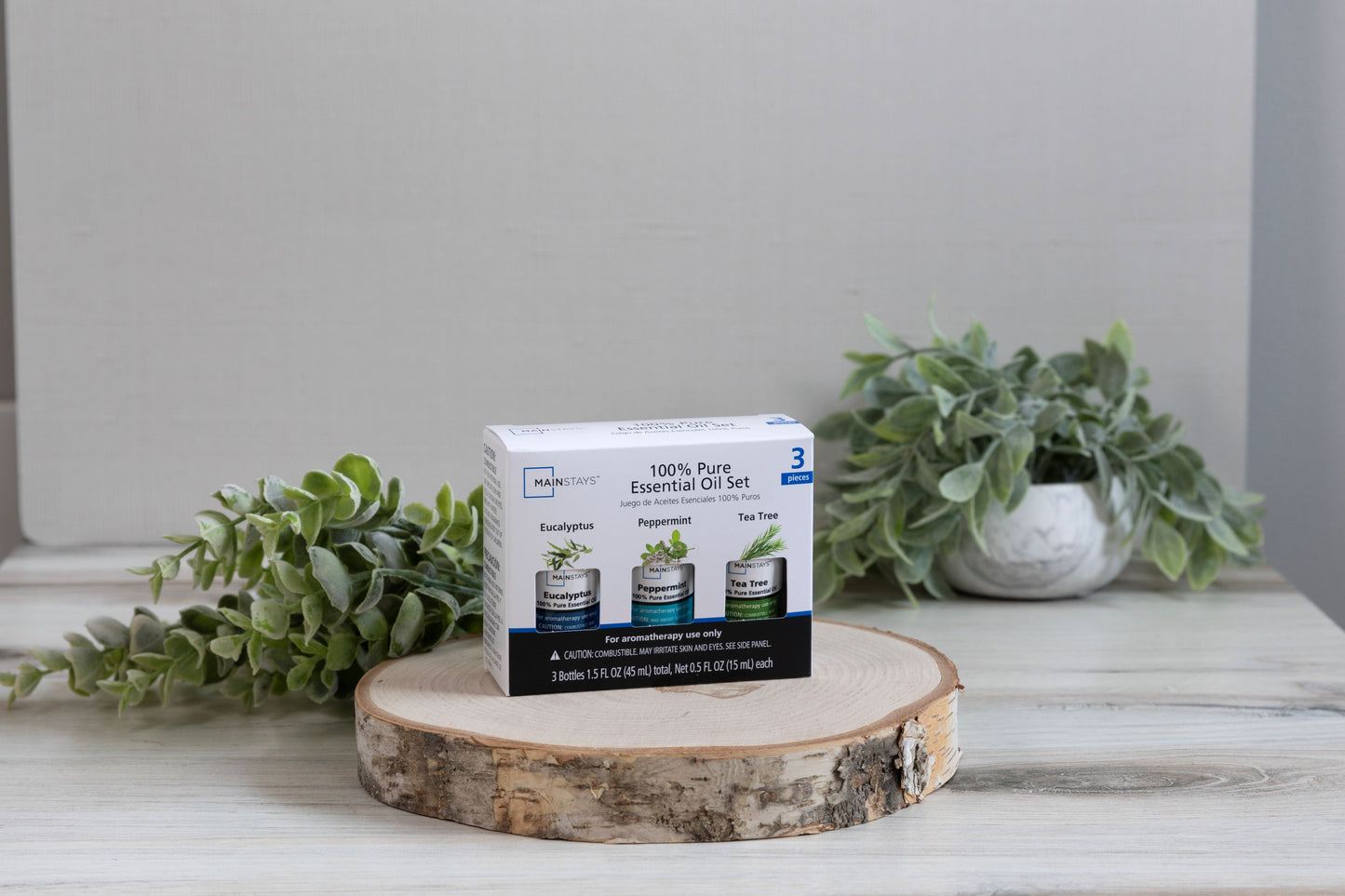 100% Pure Essential Oil Variety 3-Pack – Eucalyptus, Peppermint & Tea Tree (15 ml Each)