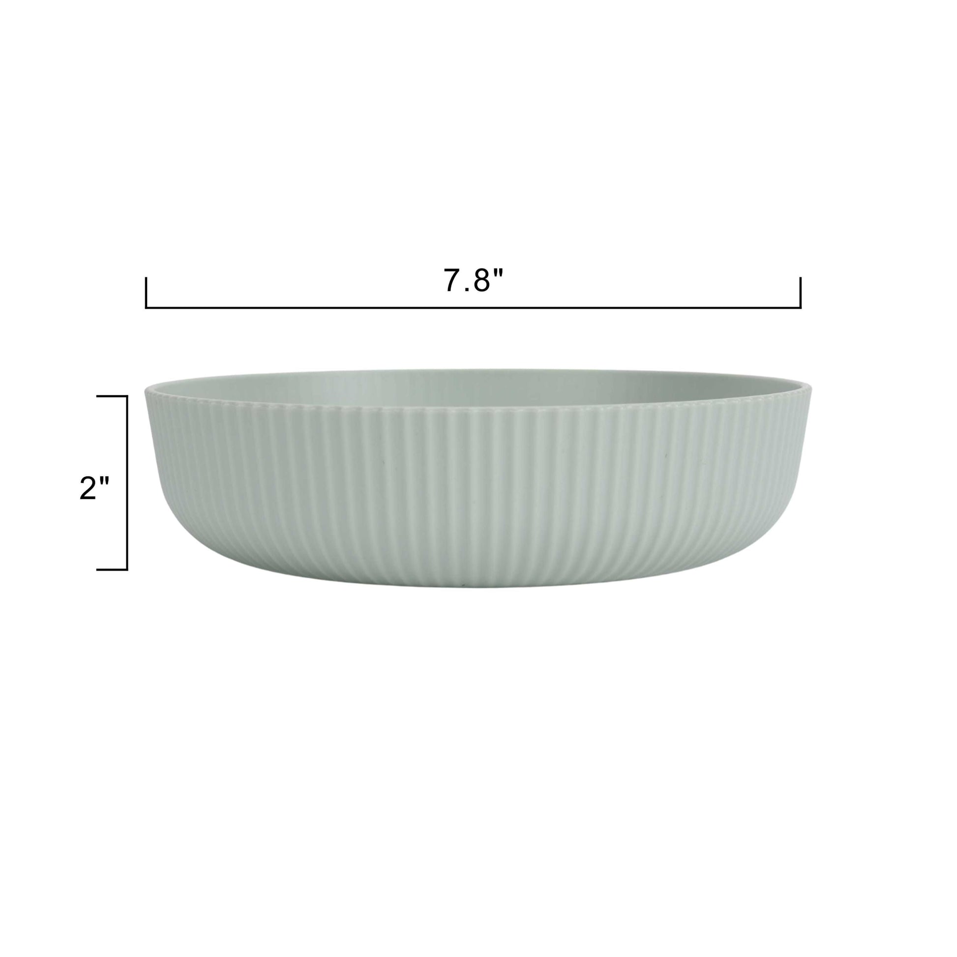 Green Eco-Friendly Recycled Plastic Dinner Bowl – 43-Ounce – Durable & Reusable for Indoor & Outdoor Dining