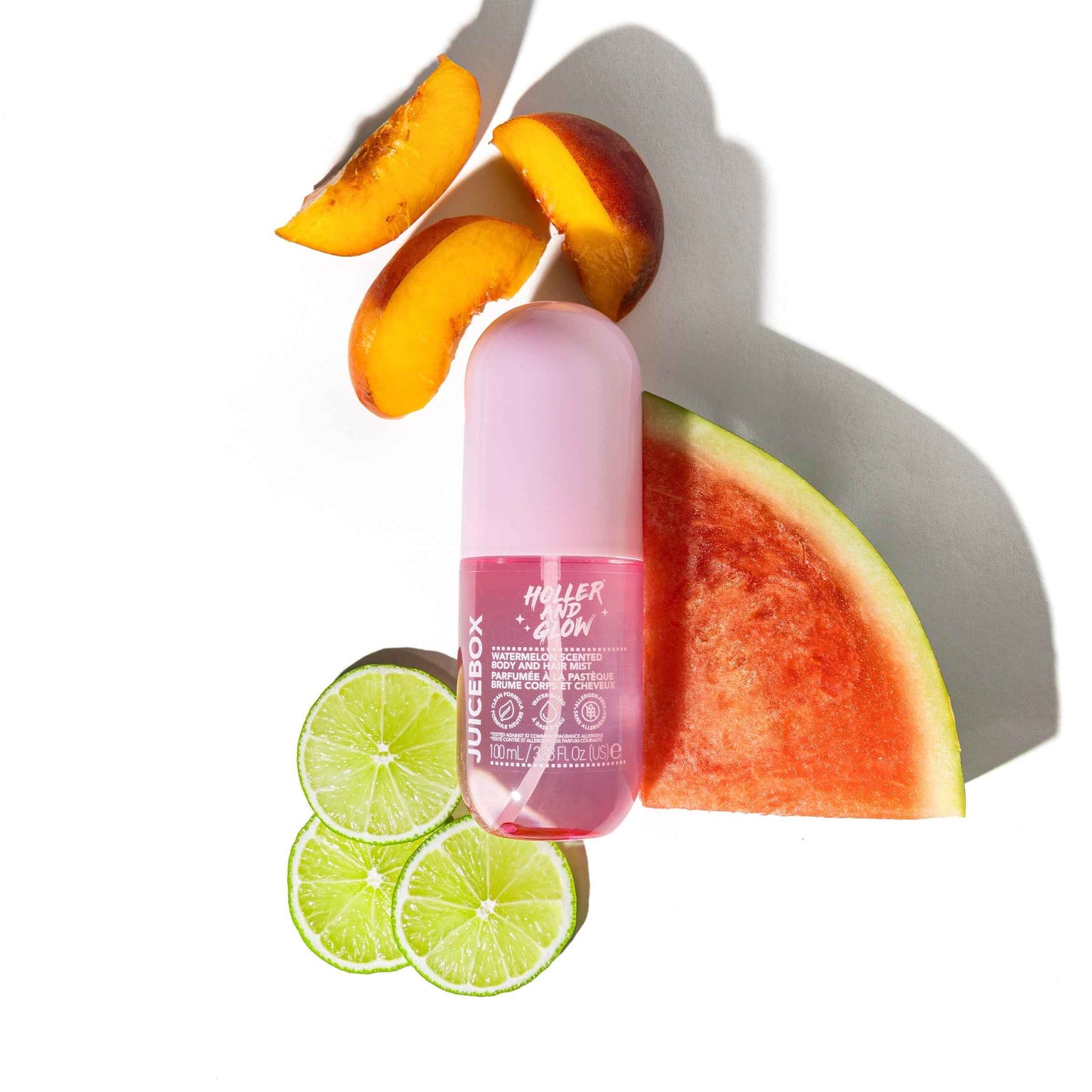 Holler and Glow Juice Box Body & Hair Mist – Fruity Scented, Water-Based | 3.38 fl oz