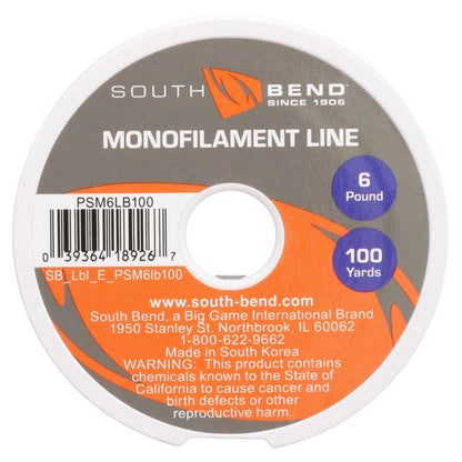 South Bend Pony Spool Monofilament Fishing Line, 100 Yards