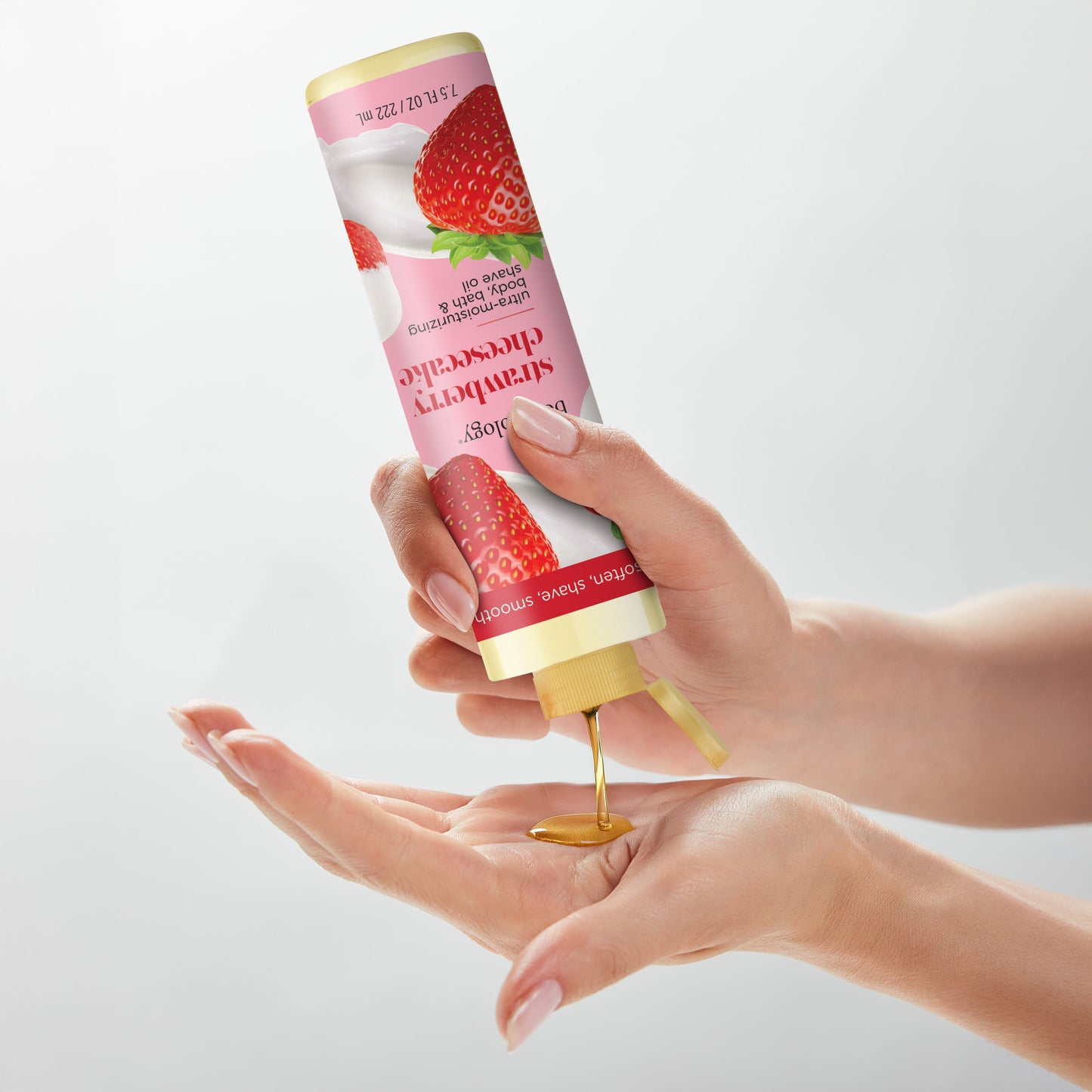 Bodycology Ultra-Moisturizing Body, Bath & Shave Oil – Strawberry Cheesecake Scent, 7.5 fl oz