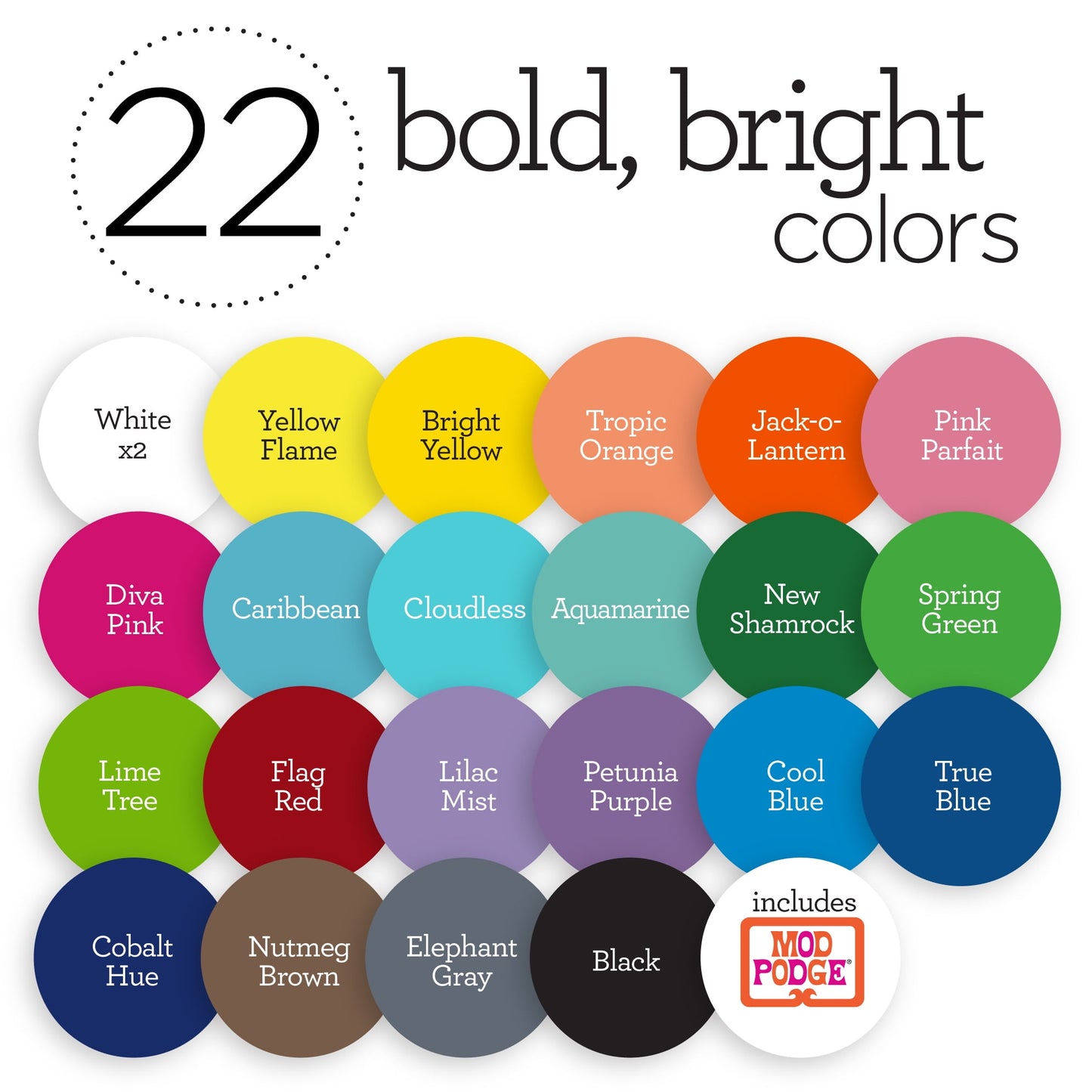 Apple Barrel 13430 Acrylic Paint Kit – 34 Piece Set with 23 Paints, 10 Brushes, Mod Podge & Video Lessons – Non-Toxic Art Supplies for Kids & Beginners