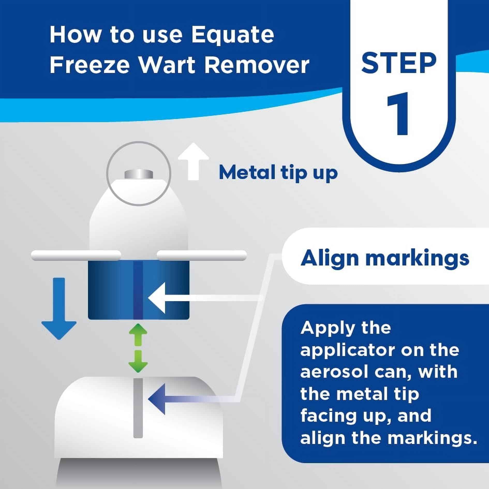 Equate Freeze Wart Remover, 1.6 fl oz – Precision Metal Tip for Common & Plantar Warts