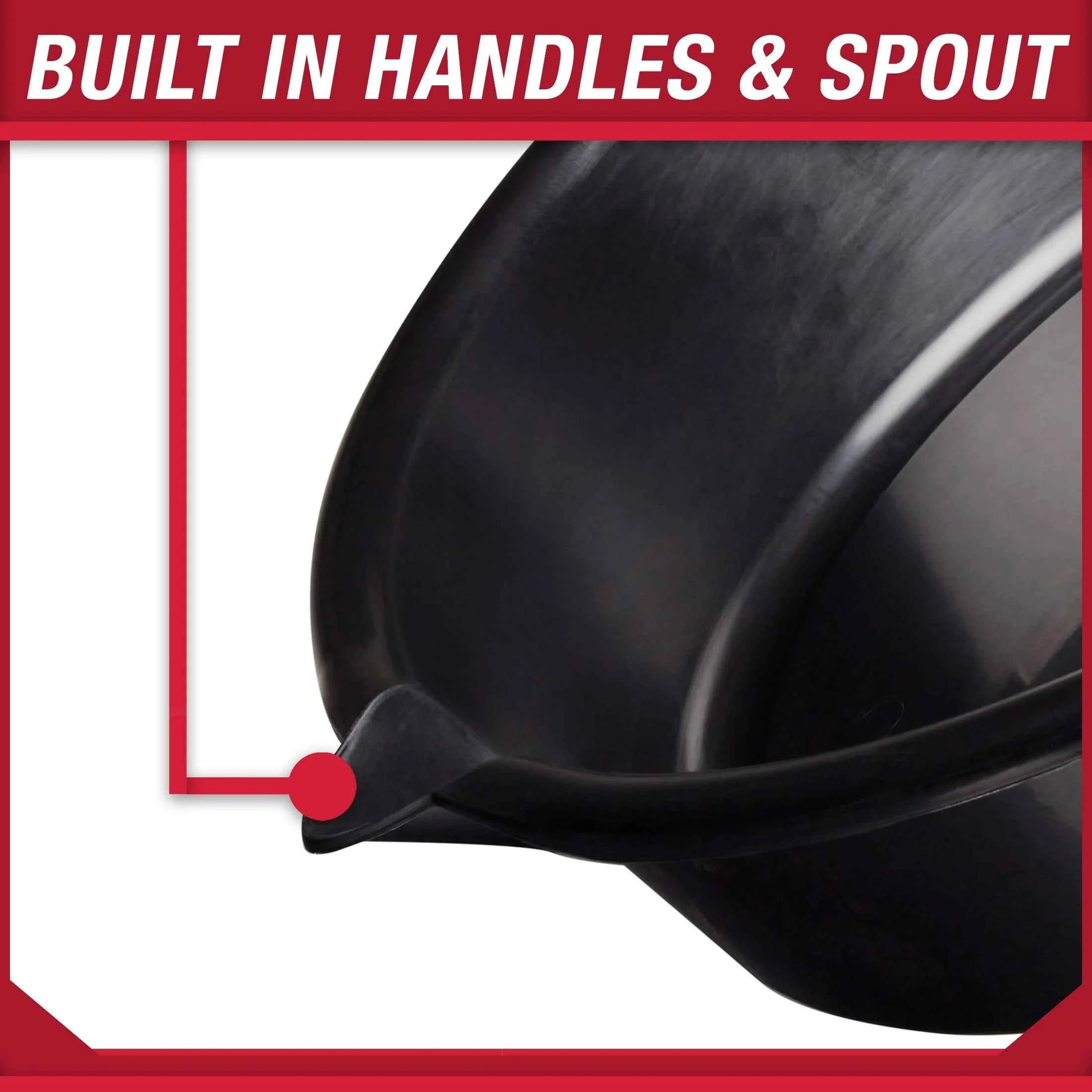 Hyper Tough 7-Quart Automotive Drain Pan | Built-In Scale & Spout | Oil & Fluid Collector