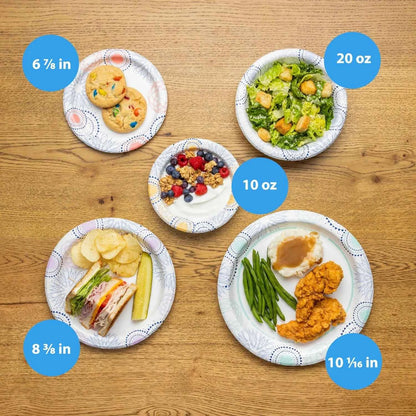 Great Value Disposable Paper Plates – 8.5 Inch – Durable, Cut-Resistant & Convenient for Parties, Picnics and Everyday Use