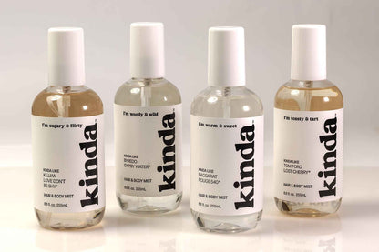 KINDA I’m Warm & Sweet Hair & Body Mist – Jasmine, Saffron & Amber – Long-Lasting Floral Gourmand, 8.6 fl oz