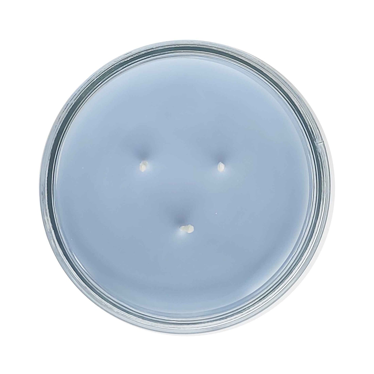 Mainstays Beachside Linen 3-Wick Glass Jar Candle – Fresh Clean Scent, Blue, 11.5 oz