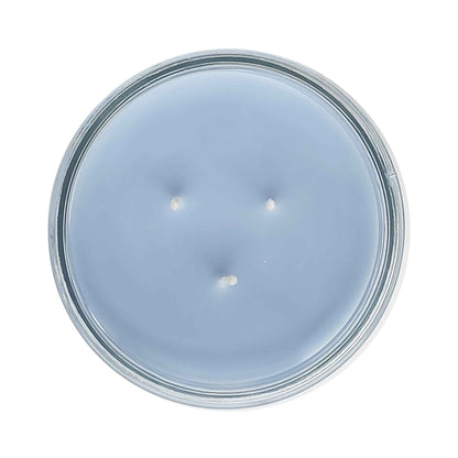 Mainstays Beachside Linen 3-Wick Glass Jar Candle – Fresh Clean Scent, Blue, 11.5 oz