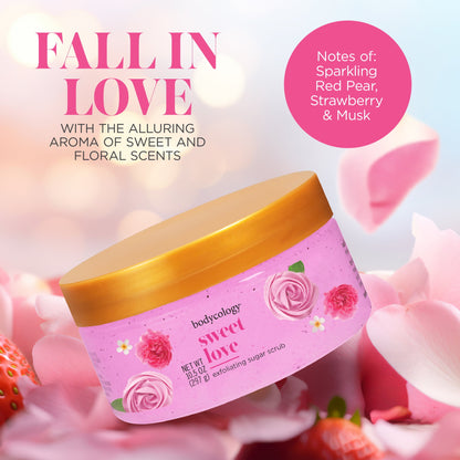 Bodycology Exfoliating Sugar Scrub – Sweet Love, 10.5 oz Bodycology
