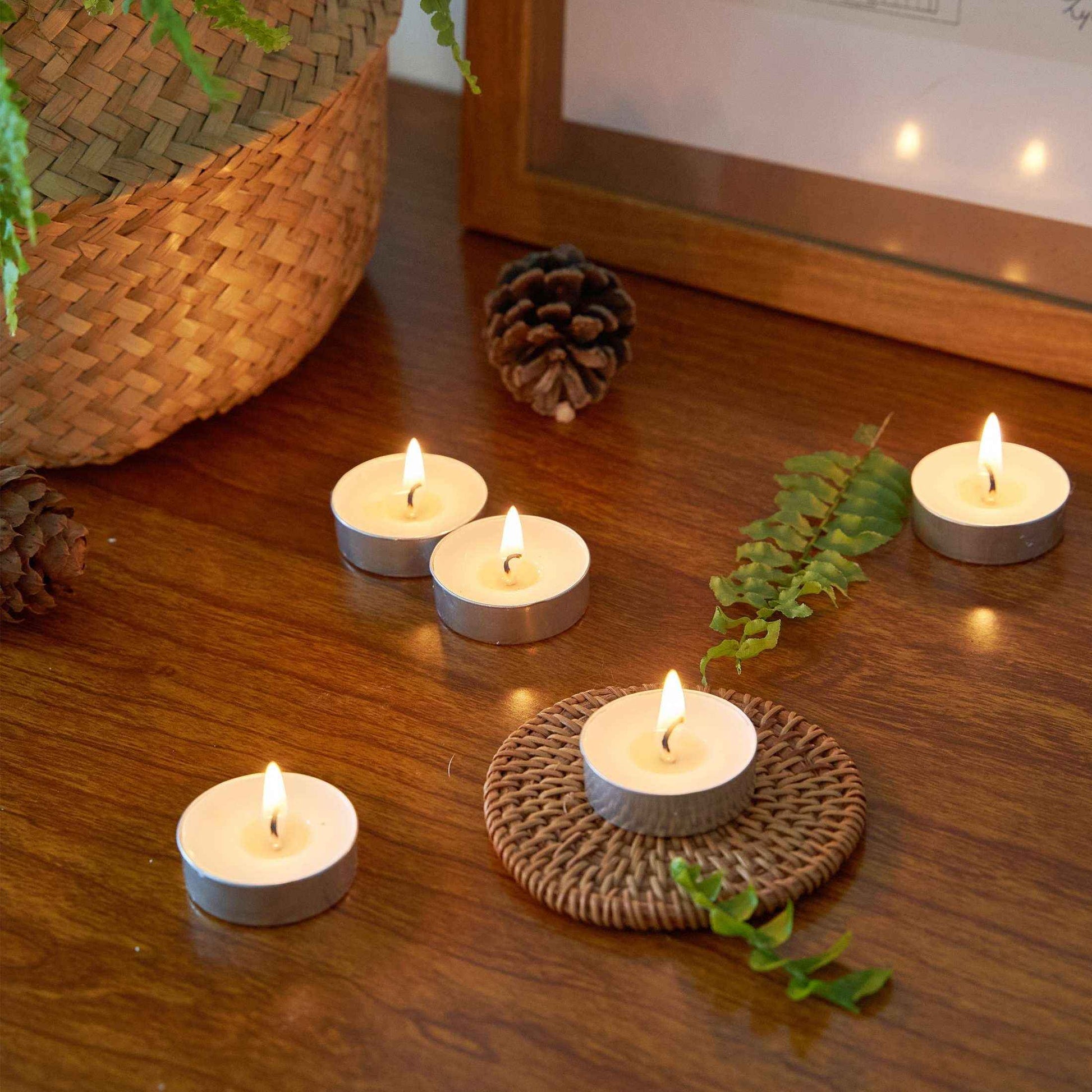 Mainstays White Unscented Indoor/Outdoor Oversized Tealight Candles – Long-Lasting & Versatile Ambiance