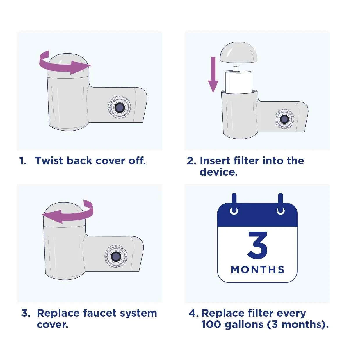 PUR RF3375 Faucet Mount Water Filter Replacement Cartridge – 1 Pack