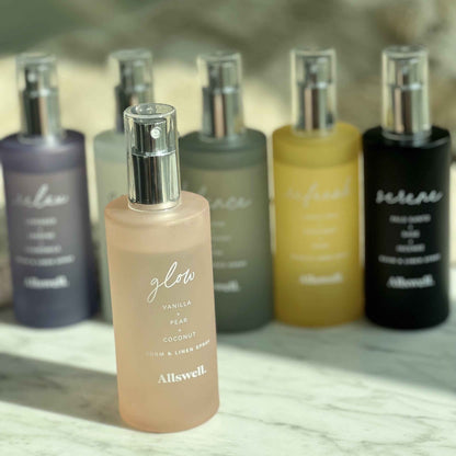 Allswell Glow Room & Linen Spray – Vanilla, Pear & Coconut, 3.4 fl oz (100mL)