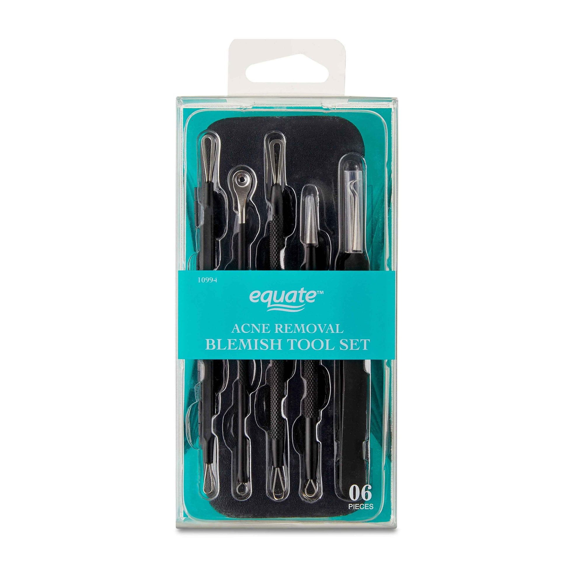 Equate Metal Acne-Removal Blemish Tool Set, 5 Pieces – Stainless Steel Blackhead Extractor Kit