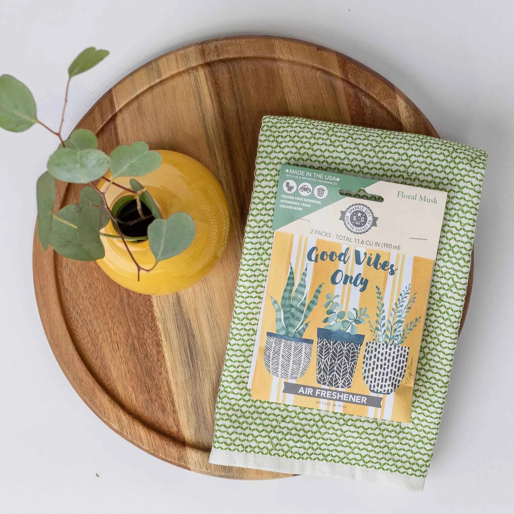 Sparkle City Scented Sachet 2 Pack – Good Vibes, Floral Musk, Fresh Fragrance for Home & Closet