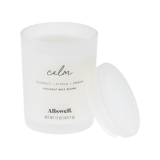 Allswell Calm Scented 2‑Wick Spa Jar Candle – Coconut · Citrus · Amber – 15 oz