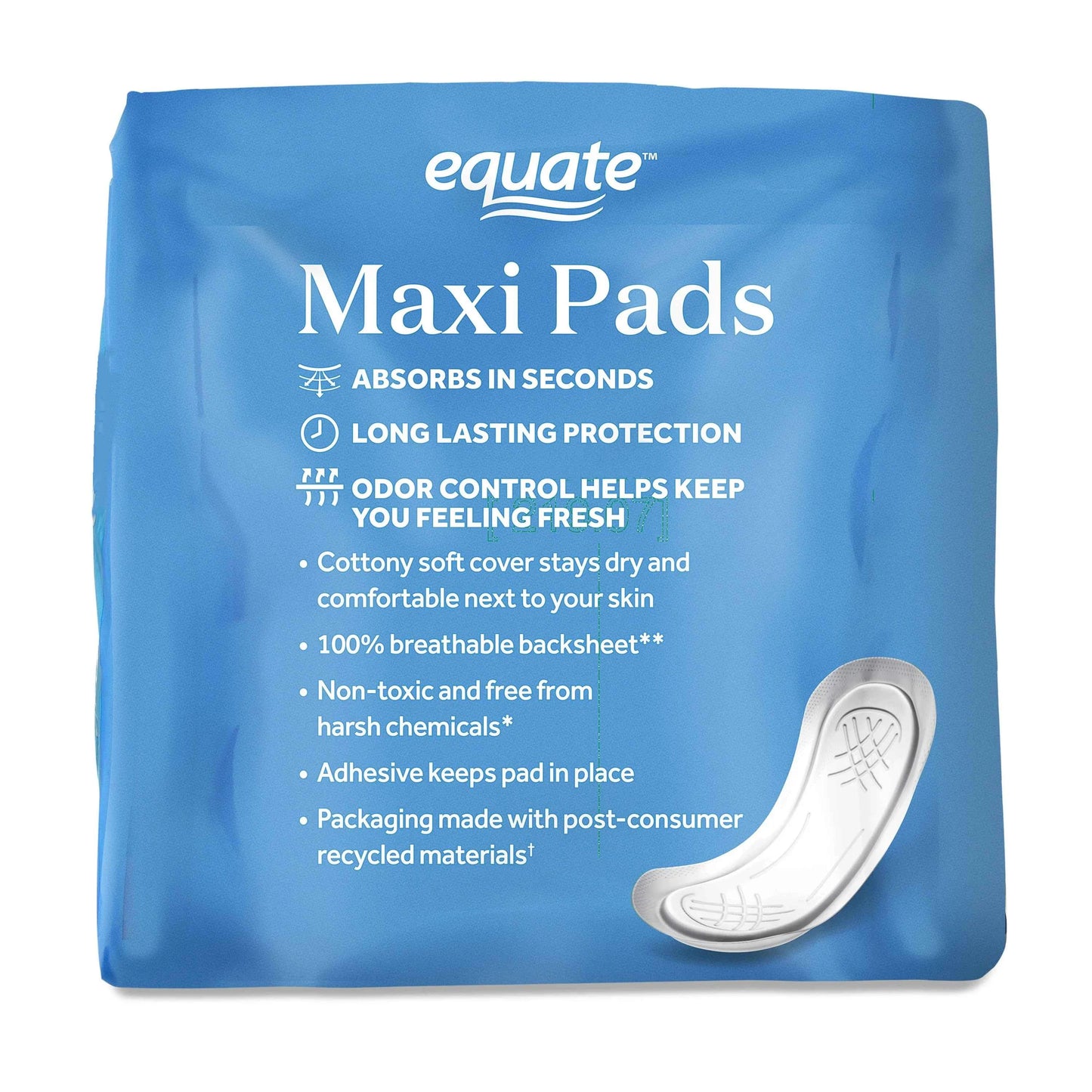 Equate Maxi Pads - Super Protection, Unscented (48 Count)