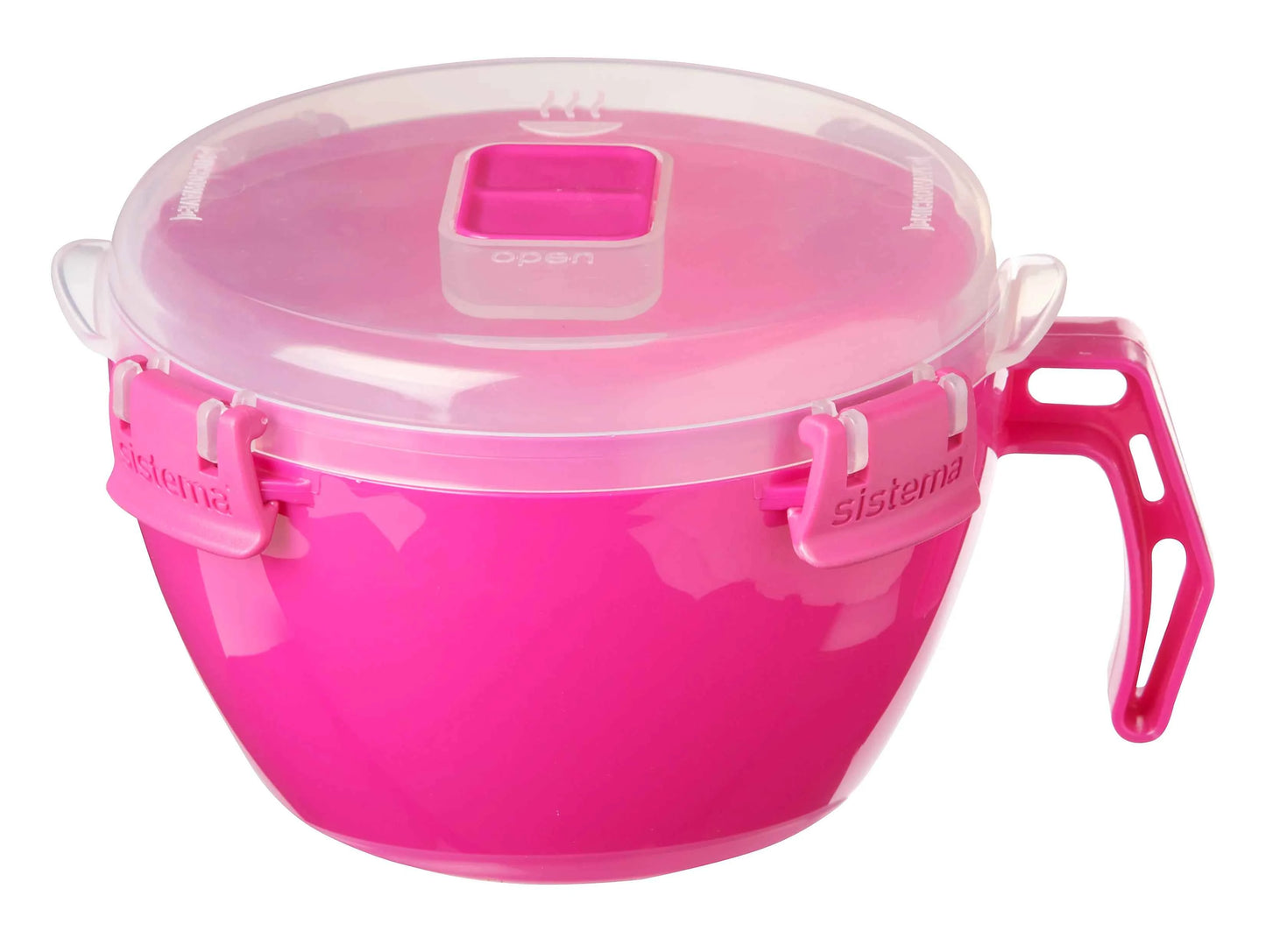 Sistema Klip It 31.7 Oz Noodle Bowl – Microwave Safe, BPA-Free, Vented Lid, Assorted Color (1 Pack)