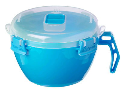 Sistema Klip It 31.7 Oz Noodle Bowl – Microwave Safe, BPA-Free, Vented Lid, Assorted Color (1 Pack)