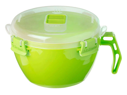 Sistema Klip It 31.7 Oz Noodle Bowl – Microwave Safe, BPA-Free, Vented Lid, Assorted Color (1 Pack)