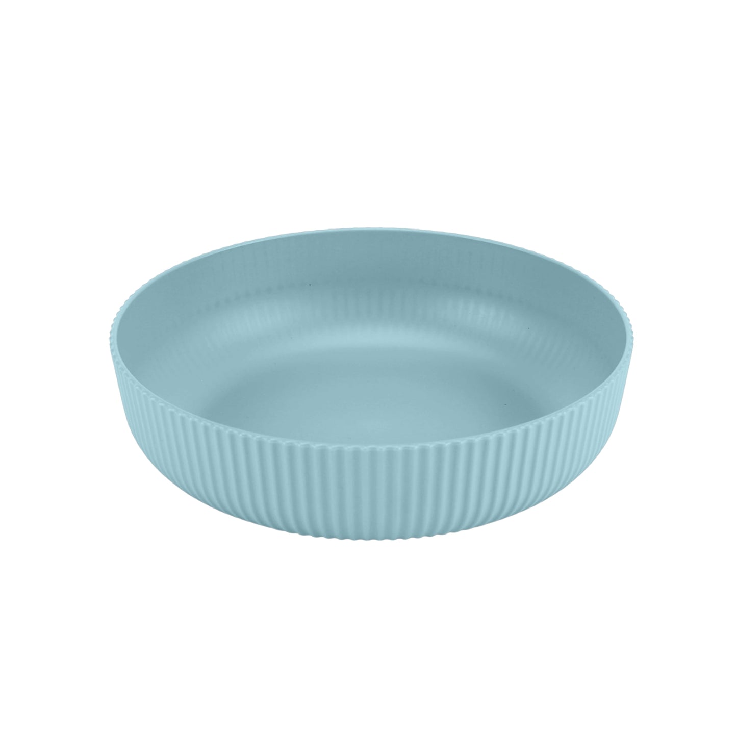 Mainstays Blue Eco-Friendly Recycled Plastic Dinner Bowl – 43-Ounce – Durable & Reusable for Indoor & Outdoor Dining