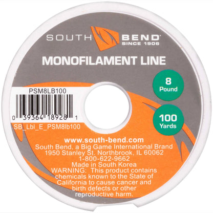 South Bend Pony Spool Monofilament Fishing Line, 100 Yards