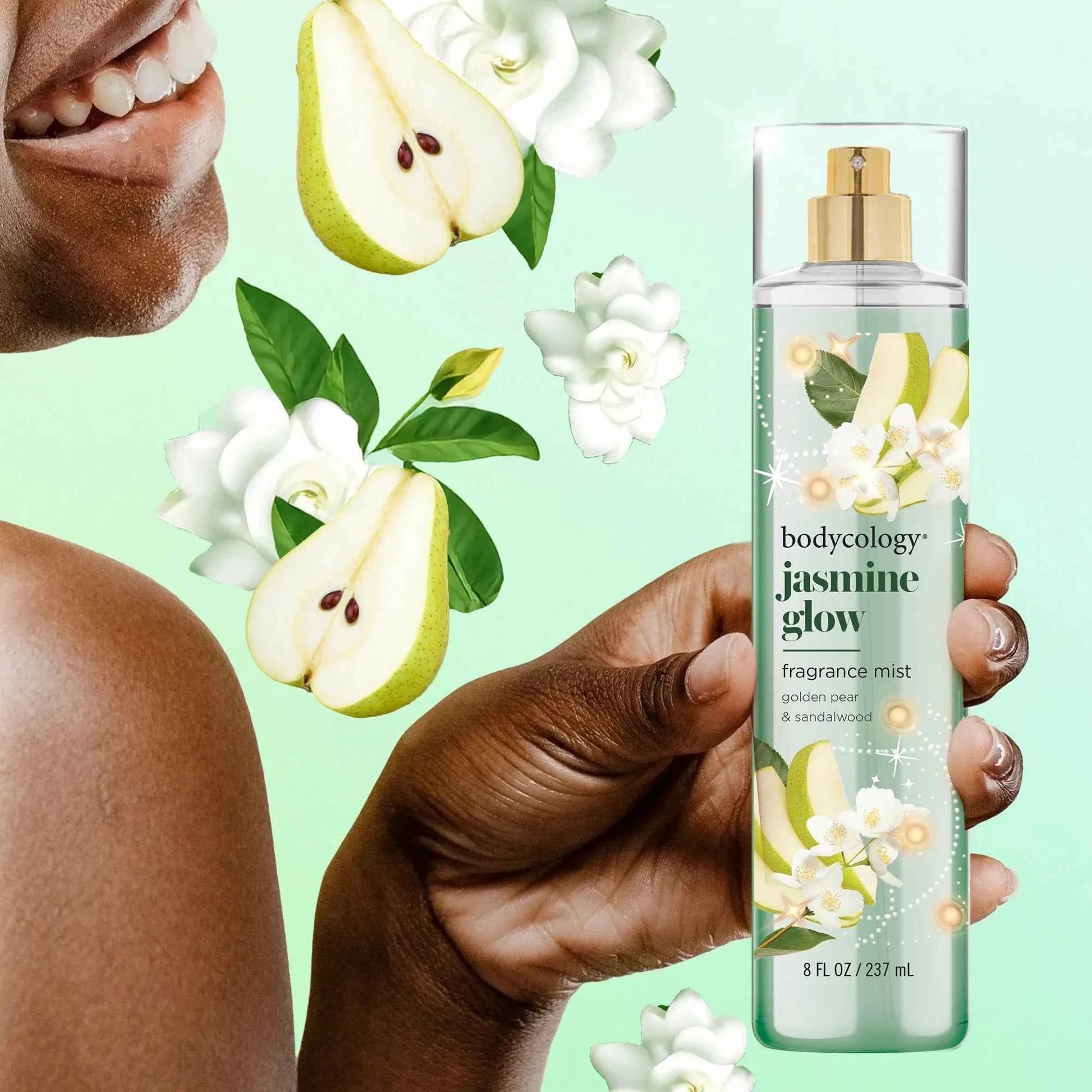 Bodycology Long-Lasting Fragrance Body Mist – Jasmine Glow, 8 fl oz