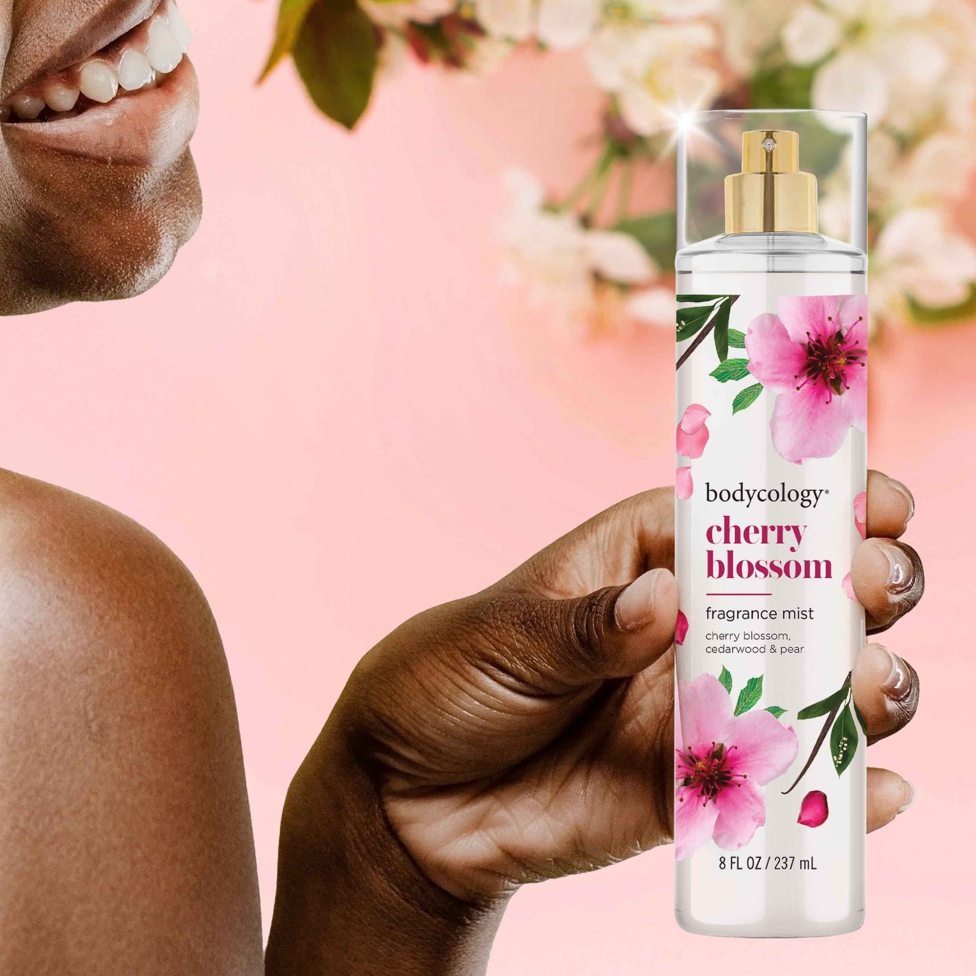 Bodycology Cherry Blossom Fragrance Body Mist – 8 fl oz | Refreshing Floral Body Spray for Women