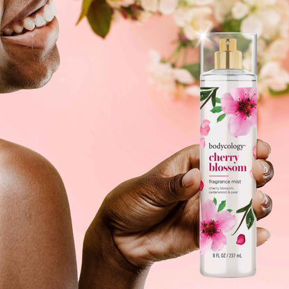 Bodycology Cherry Blossom Fragrance Body Mist – 8 fl oz | Refreshing Floral Body Spray for Women