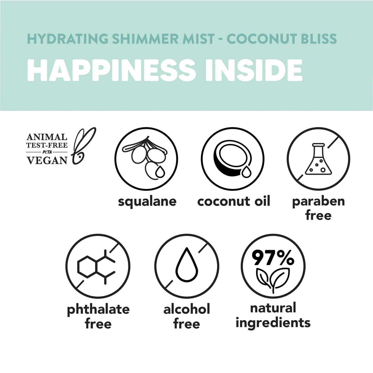 ONYX Professional Hydrating Shimmer Hair + Body Mist – Coconut Bliss, 6.5 fl oz