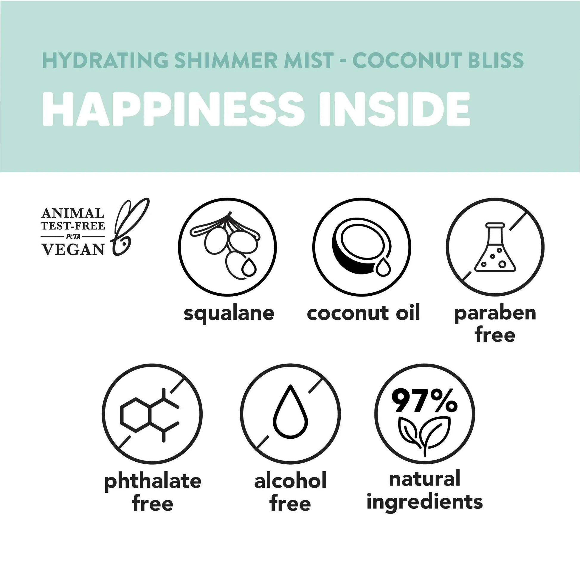 ONYX Professional Hydrating Shimmer Hair + Body Mist – Coconut Bliss, 6.5 fl oz