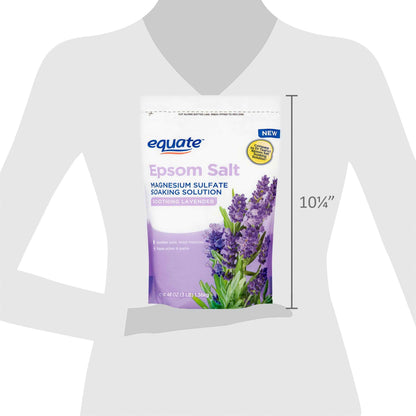 Equate Epsom Salt Bath Soak – Lavender, 3 lb | Calming Relaxation & Muscle Relief