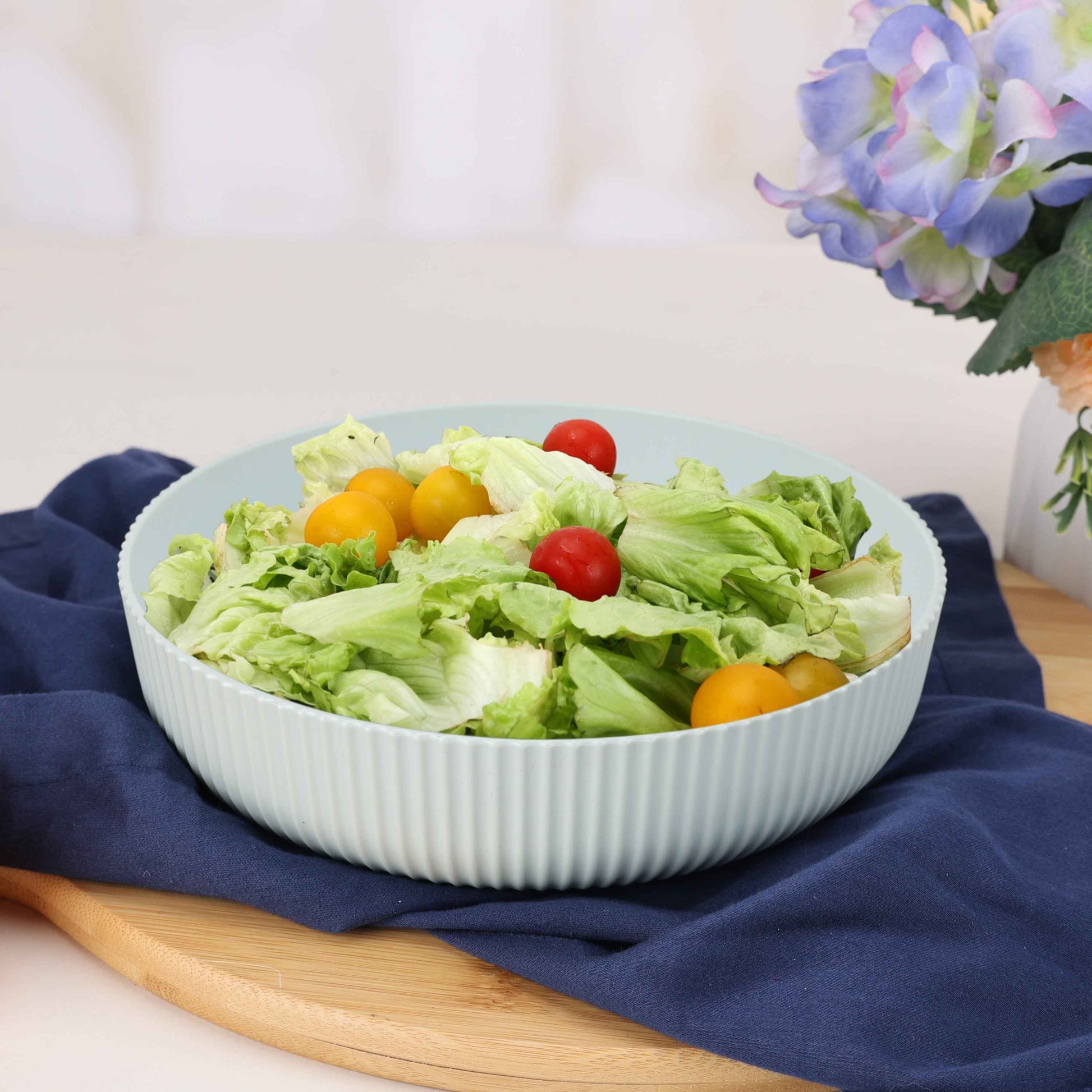 Green Eco-Friendly Recycled Plastic Dinner Bowl – 43-Ounce – Durable & Reusable for Indoor & Outdoor Dining