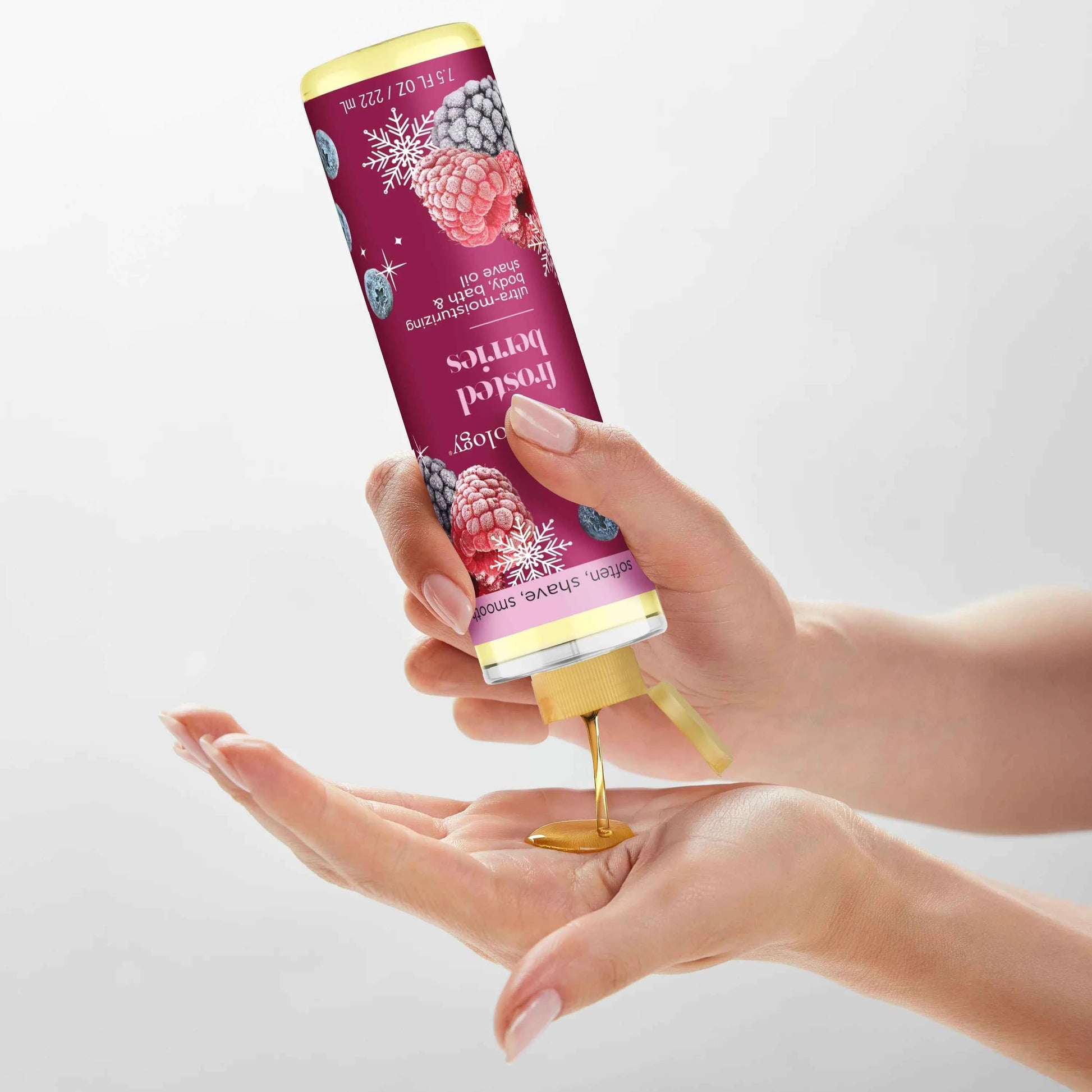 Bodycology Ultra Moisturizing Body, Bath & Shave Oil – Frosted Berries, 7.5 fl oz