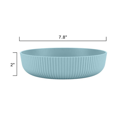 Mainstays Blue Eco-Friendly Recycled Plastic Dinner Bowl – 43-Ounce – Durable & Reusable for Indoor & Outdoor Dining