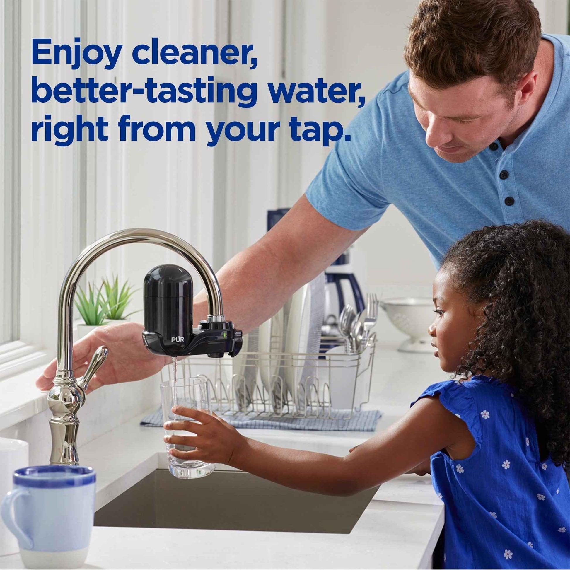 PUR FM2000B Faucet Mount Water Filtration System – Black
