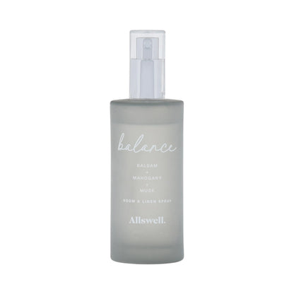 Allswell Balance (Balsam + Mahogany + Musk) Scented Room & Linen Spray 3.4 Fl oz (100mL)