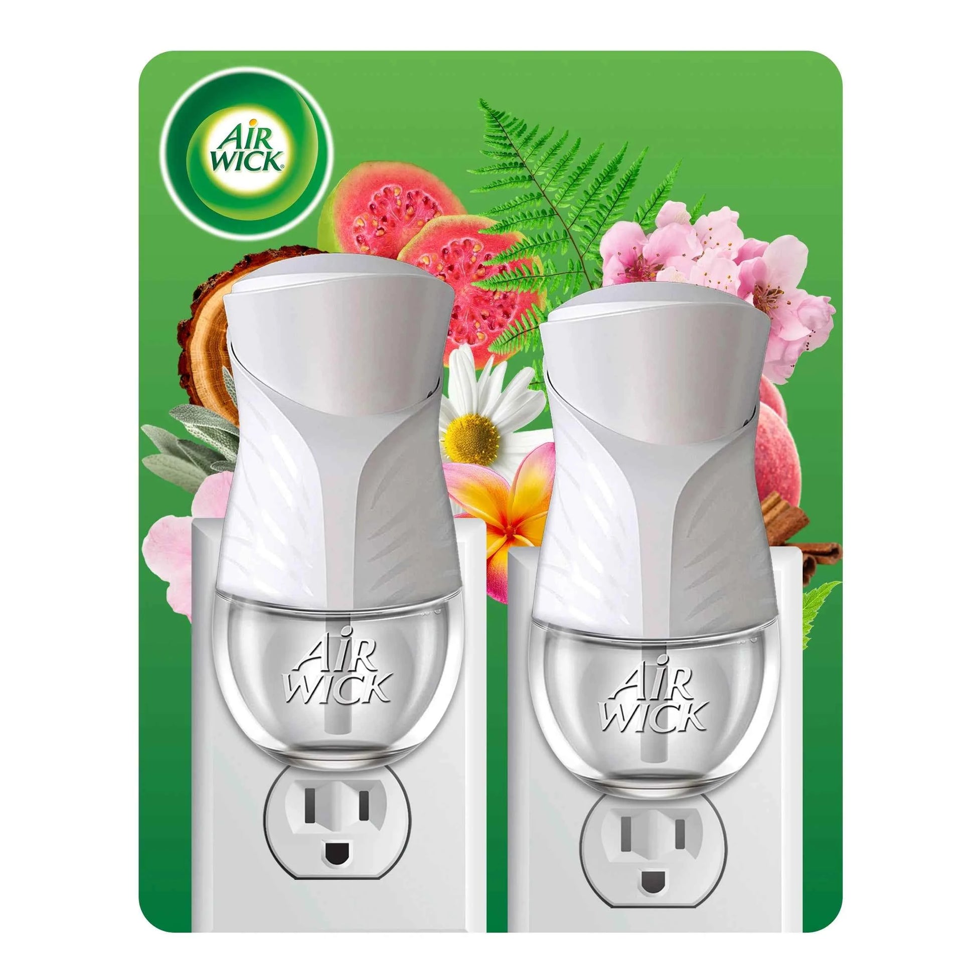 Air Wick Plug-In Scented Oil Air Freshener Warmer Devices, White, 2 Count