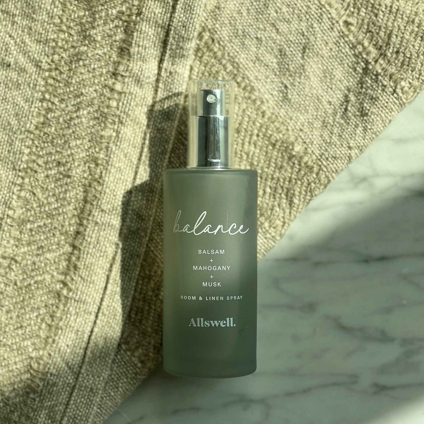 Allswell Balance (Balsam + Mahogany + Musk) Scented Room & Linen Spray 3.4 Fl oz (100mL)