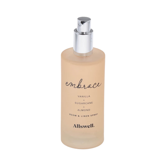 Allswell Embrace (Vanilla + Sugarcane + Almond) Scented Room & Linen Spray 3.4 Fl oz (100mL)