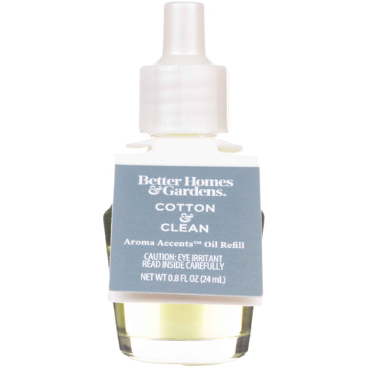 BHG Aroma Accents Fragrance Oil Refill – Cotton & Clean – Fresh & Invigorating Home Scent