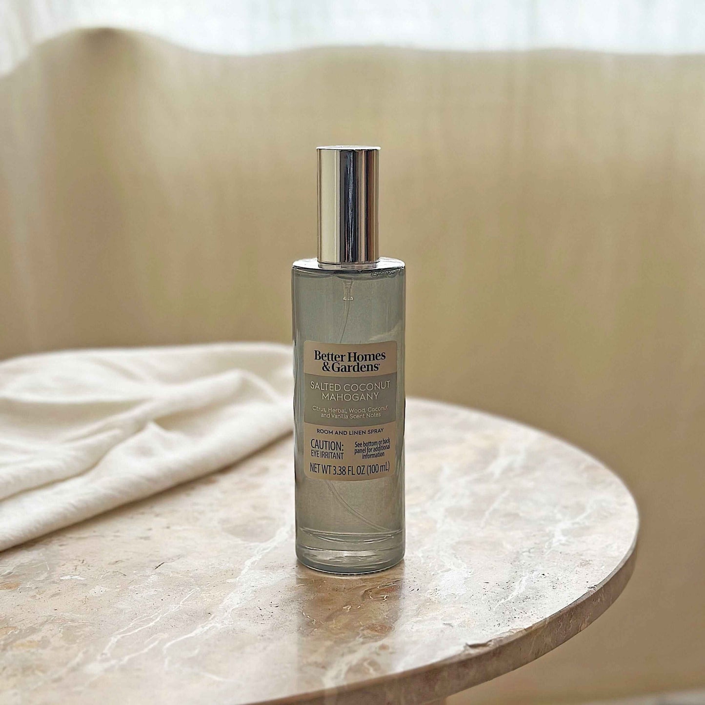 Better Homes and Gardens Salted Coconut and Mahogany Room & Linen Spray – 3.38 fl oz (100mL)