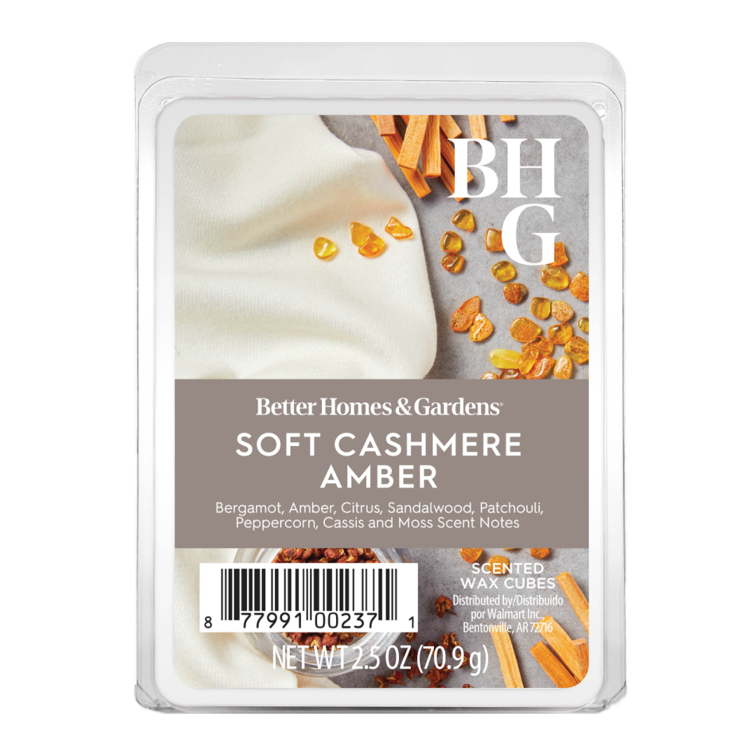 Soft Cashmere Amber Scented Wax Melts by Better Homes & Gardens - 2.5 oz (1-Pack)