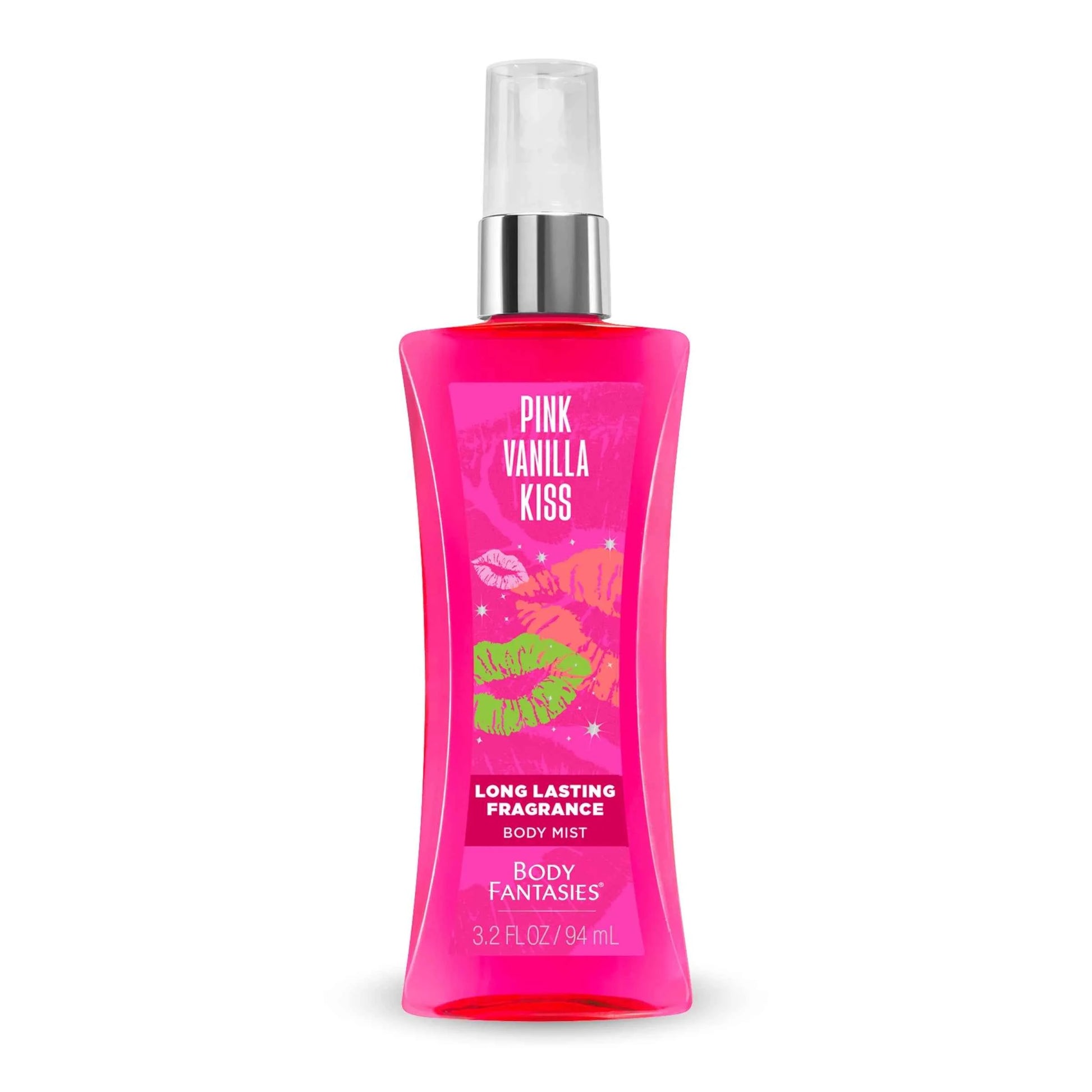 Body Fantasies Signature Pink Vanilla Kiss Fantasy Body Spray – 3.2 fl oz