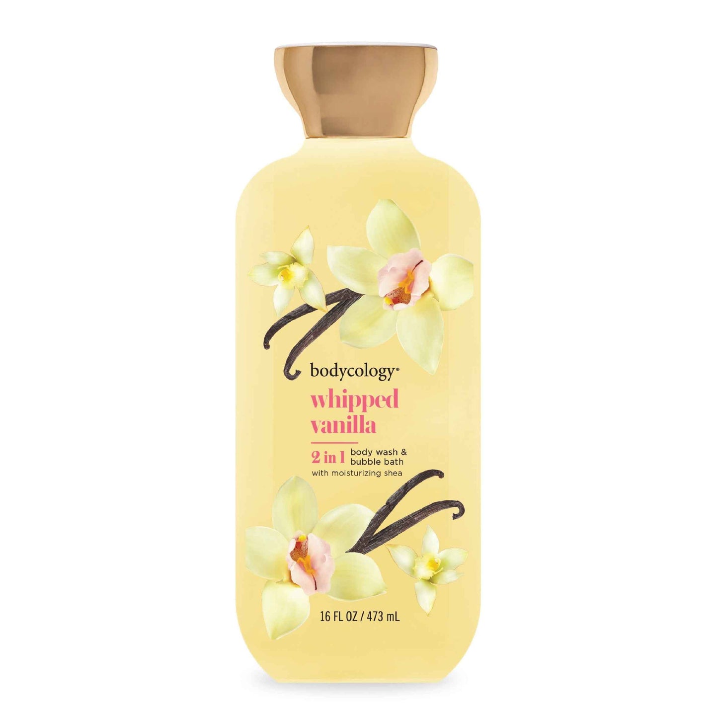 Bodycology 2-in-1 Body Wash & Bubble Bath – Whipped Vanilla – 16 fl oz
