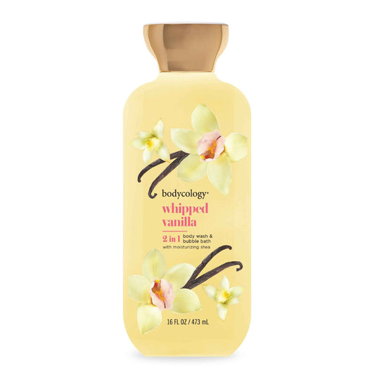 Bodycology 2-in-1 Body Wash & Bubble Bath – Whipped Vanilla – 16 fl oz