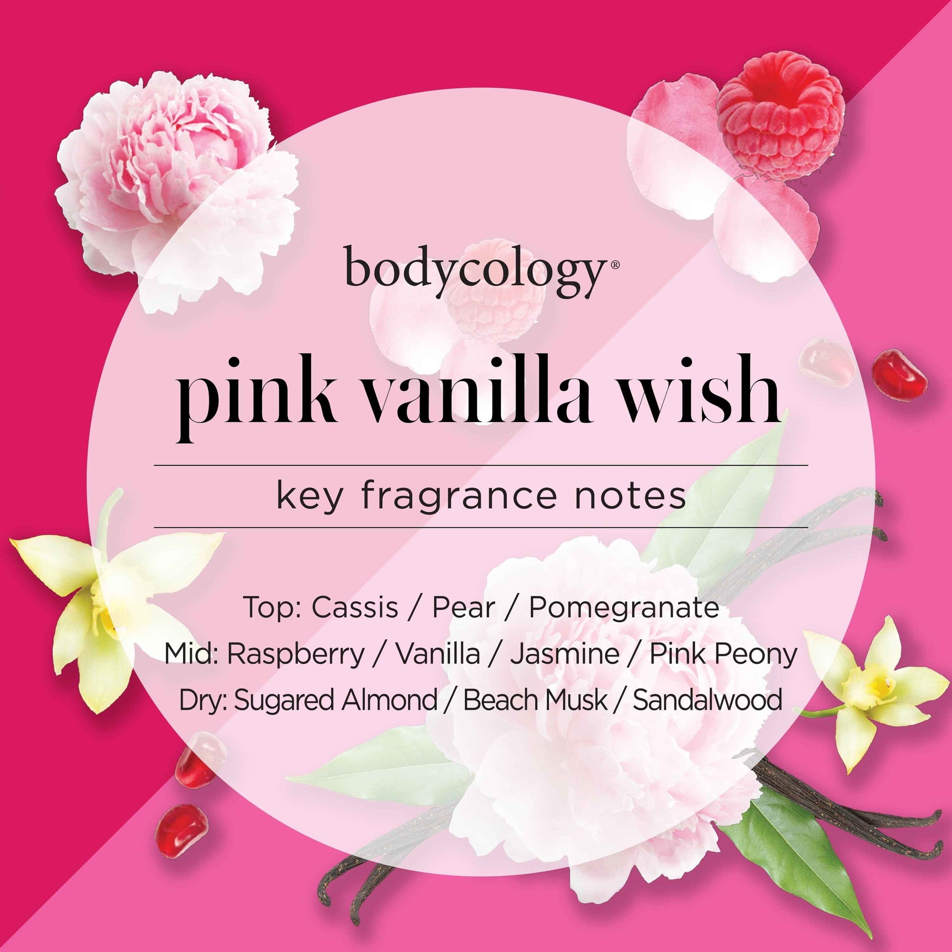 Bodycology Pink Vanilla Wish Fragrance Mist Spray – 8 fl oz