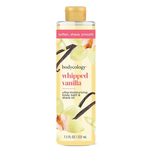 Bodycology Ultra-Moisturizing Body, Bath & Shave Oil – Whipped Vanilla, 7.5 fl oz