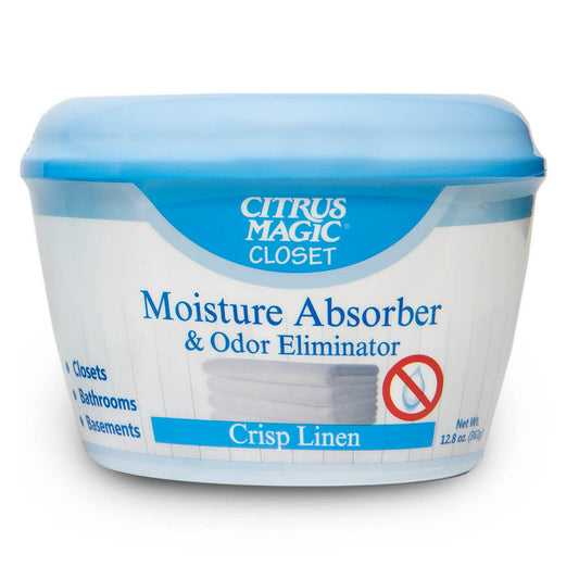 Citrus Magic For Closets, Moisture Absorber and Odor Eliminator, Crisp Linen, 12.8 oz