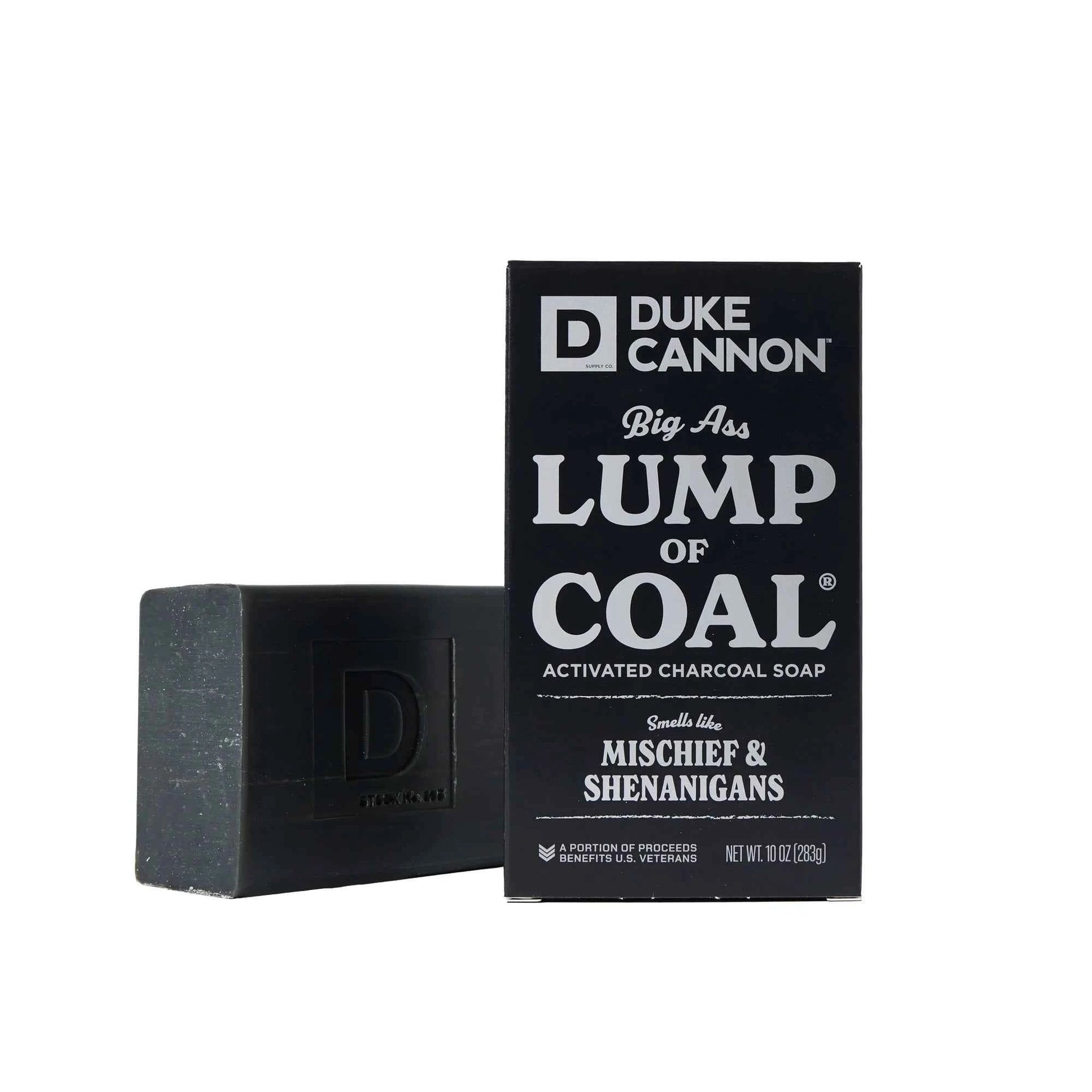 Duke Cannon Big Ass Lump of Coal Soap for Men – Holiday Bergamot & Black Pepper, 10 oz Bar Soap, Extra-Large Grooming Soap